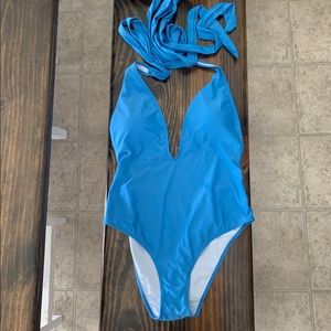 SHEIN Deep V One Piece Bathing Suit